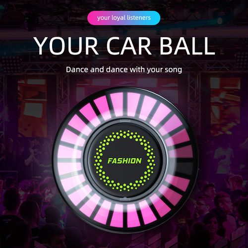 Car Aromatherapy Fragrance Diffuser with Desktop Music Ambient Light, Color-Changing RGB Rhythm Lamp, Perfume Light, Scent Diffuser