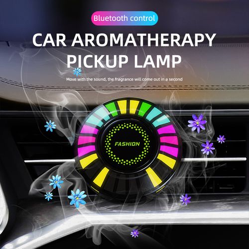 Car Aromatherapy Fragrance Diffuser with Desktop Music Ambient Light, Color-Changing RGB Rhythm Lamp, Perfume Light, Scent Diffuser