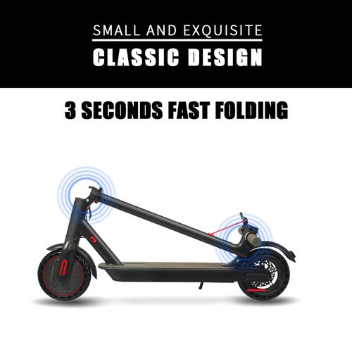 Electric Scooter 350W 36V 10.4ah Adult Portable Folding Electric Scooter with 8.5 Inch Tires 20 MPH Max Speed 19 MPH Range