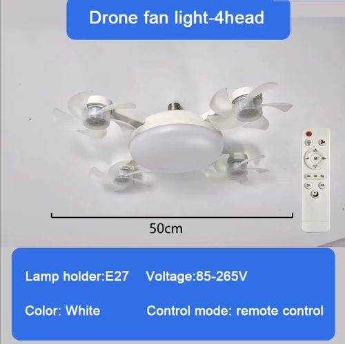 Modern Creative Low Floor Motor 50-60W Ceiling Lamp with Remote Control Simple Quiet Ceiling Fan with LED Lights Home Decor