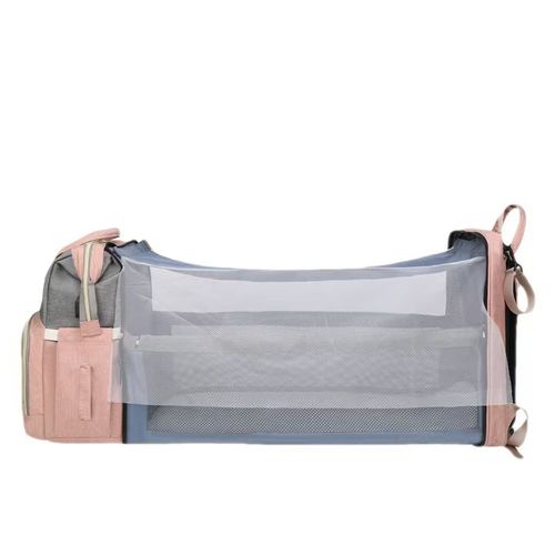 Deluxe Bag Storage Travel Baby Mommy Diaper Portable Bag Folding Mommy Bag Backpack with Changing Bed