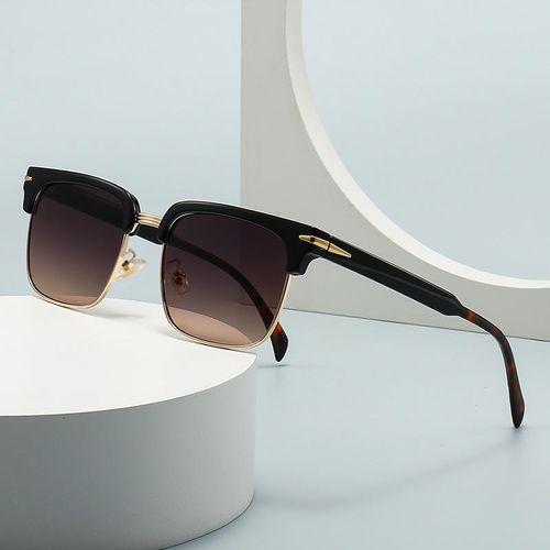 Men's Classic Driver's Eyewear Vintage Rivet Sunglasses Outdoor Gradient Color Sun Glasses Fashion Square Sun Glasses Uv400