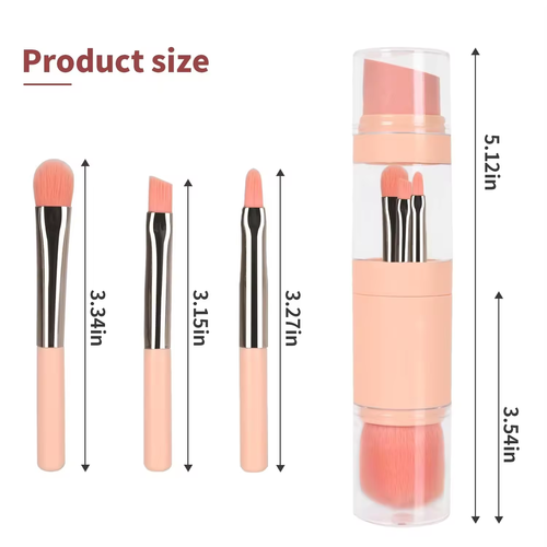 5 in 1 Makeup Brush Portable Makeup Brush Foundation Concealer Eye Shadow Eyebrow Lip Beauty Tool
