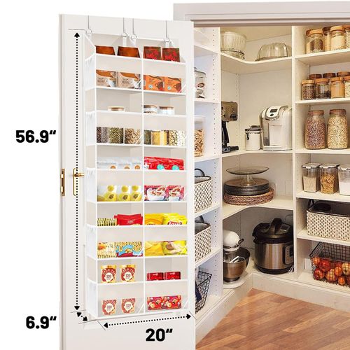 5-Tier Door Storage Shelf Hanging Fabric Storage Bag Door-Mounted Storage Organizer
