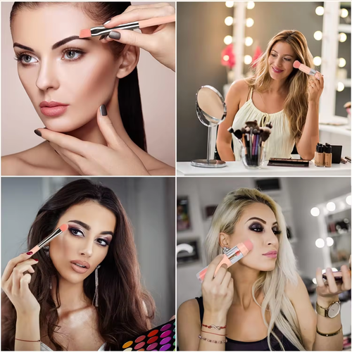 5 in 1 Makeup Brush Portable Makeup Brush Foundation Concealer Eye Shadow Eyebrow Lip Beauty Tool