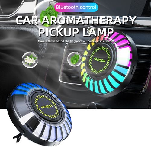 Car Aromatherapy Fragrance Diffuser with Desktop Music Ambient Light, Color-Changing RGB Rhythm Lamp, Perfume Light, Scent Diffuser