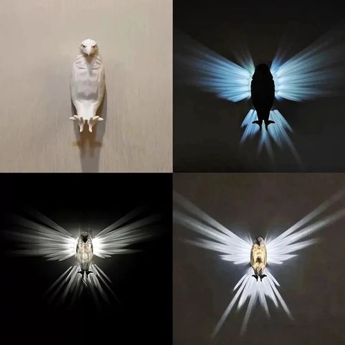 Modern Creative Eagle Shape Projector Atmospheric Wall Sconce 3D Printed Body Animal Lighting Bird Wall Sconce