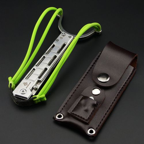 New design aluminum alloy handle multifunctional folding pocket knife camping EDC tactical hunting knife with slingshot