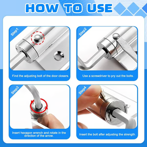 💥No more worrying about leaving the door open,this makes it close automatically and keeps your home secure.💪