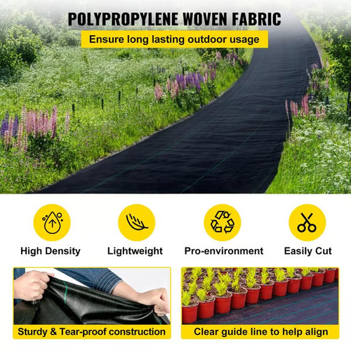 🔥Premium Woven Weed Barrier（Size: 0.5*5m）
