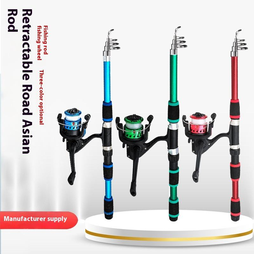 ORJD Ultra-short Casting Telescopic 1.8m Fishing Sea Carbon Lure Fishing Rod Fishing Rod With Spinning Reel Saltwater Set