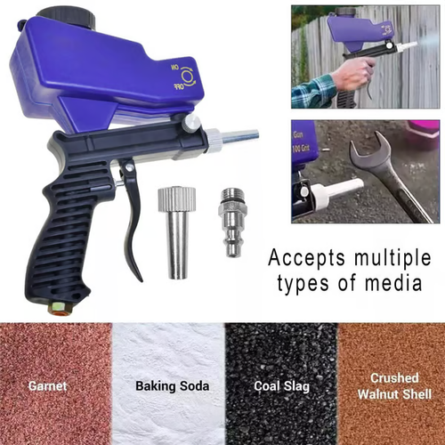 Gravity Sandblasting Tools, Pneumatic Sandblasting Set, Rust Blasting Device Adjustable Blasting Machine, Pneumatic Blasting Tools Set, Professional Car Body Repair Tool for Car Repair, Sandblasting Accessories
