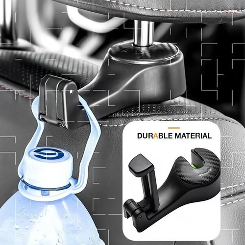 💕No more worry about bag falling down of car seat.🚗🎅Perfect gift for every car owner. 2 in 1 Car Headrest Hidden Hook
