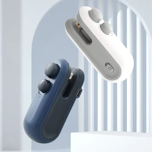 Mini Sealer Machine, 2-in-1 Heating and Vacuum Sealing with Cutter, Rechargeable Food Storage Bag Closer for Kitchen & Restaurant Use - Easy to Operate Clean USB Powered Suitable for Home Commercial Snack Packaging Small Household Mini Manual Plastic Wrap, Sous Vide Prep Accessory, Food Storage Sealing, Vacuum Sealer Machine, Heating Sealer Combo, Hand-Press Operation, Space-Saving Sealer, Durable Plastic Construction, Rechargeable Sealing System, Home Cooks