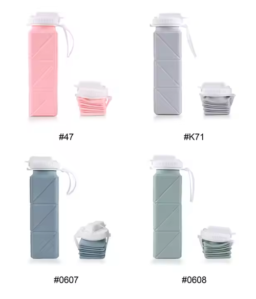 Travel portable leak-proof foldable water bottle