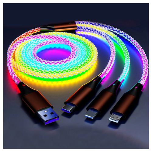 colorful 3 In 1 mobile phone data cable