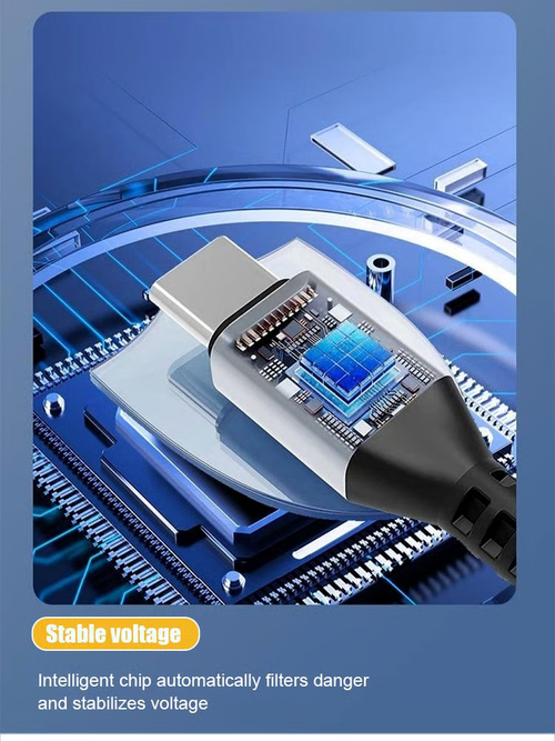 Transparent Luminous Super Fast Charging 3-in-1 Data Cable