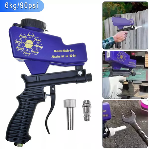 Gravity Sandblasting Tools, Pneumatic Sandblasting Set, Rust Blasting Device Adjustable Blasting Machine, Pneumatic Blasting Tools Set, Professional Car Body Repair Tool for Car Repair, Sandblasting Accessories