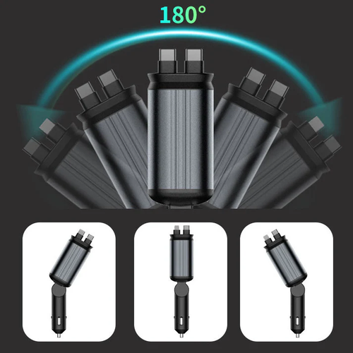 2025 New Model  4 in 1 Fast Charging Car Charger 120W with Star💫