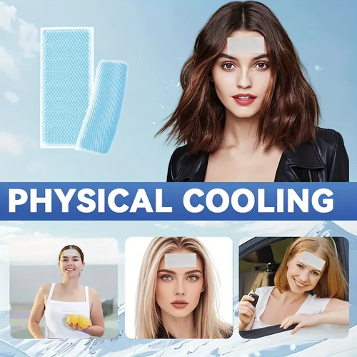 Cooling Gel Pads That Cool Down with One Application - Portable Disposable Non-Slip Ice Pack for Heat Stroke And Cooling, No Charging, Physical Cooling, 2pcs in a Single Bag, Lasts 8 Hours