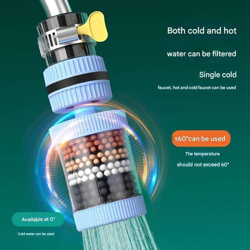 Six Layers Tap Water Filter Kitchen Faucet Mounted Clean Water Remove Battery and Chlorine Water Purifier for Household