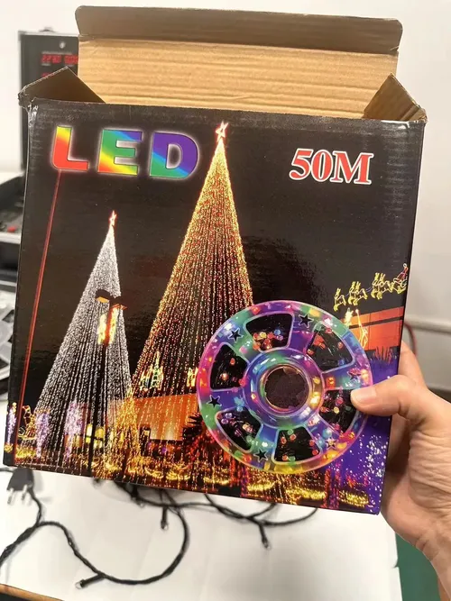 LED outdoor full star light string garden decoration street waterproof V8 foggy high brightness led disk mounted colorful light string