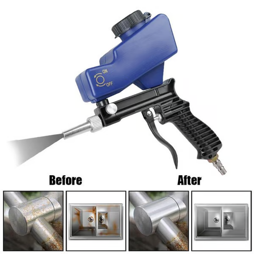 Gravity Sandblasting Tools, Pneumatic Sandblasting Set, Rust Blasting Device Adjustable Blasting Machine, Pneumatic Blasting Tools Set, Professional Car Body Repair Tool for Car Repair, Sandblasting Accessories