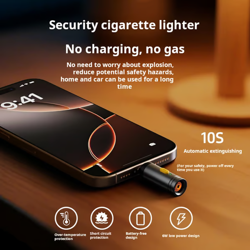 USB-C Electric Lighter, Windproof Waterproof Flameless Lighter, Men's Father Gift Decoration
