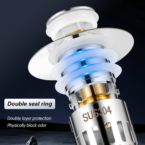 No more clogged drain pipes! This stainless steel drain stopper is everything your sink or tub needs! Isolate odor and prevent cockroaches