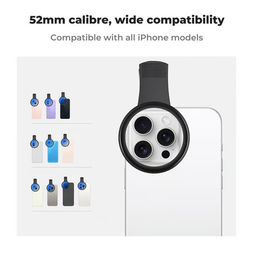 52mm Clip-0n CPL Phone CameraLens Filter Kit, Circular PolarizerPolarizing Filter Compatible with Mostcell phones
