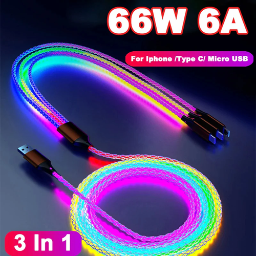 colorful 3 In 1 mobile phone data cable