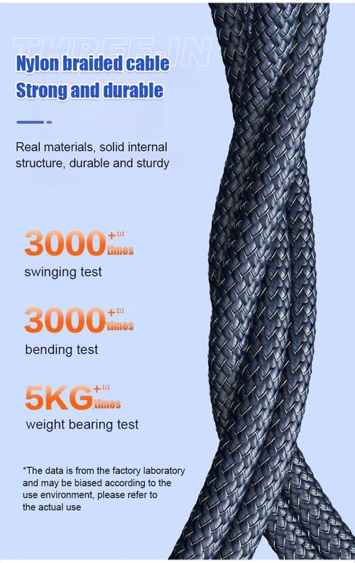 Transparent Luminous Super Fast Charging 3-in-1 Data Cable