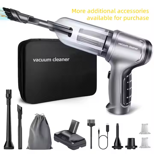 A powerful car vacuum cleaner with wireless blowing and suction, a high-power car notebook, multi-functional portable car vacuum cleaner