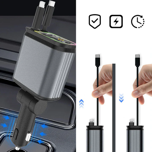2025 New Model  4 in 1 Fast Charging Car Charger 120W with Star💫