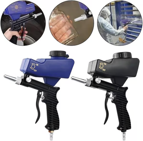Gravity Sandblasting Tools, Pneumatic Sandblasting Set, Rust Blasting Device Adjustable Blasting Machine, Pneumatic Blasting Tools Set, Professional Car Body Repair Tool for Car Repair, Sandblasting Accessories