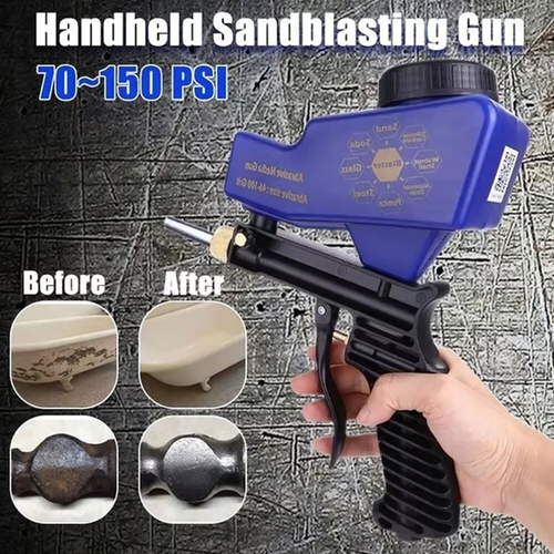 Gravity Sandblasting Tools, Pneumatic Sandblasting Set, Rust Blasting Device Adjustable Blasting Machine, Pneumatic Blasting Tools Set, Professional Car Body Repair Tool for Car Repair, Sandblasting Accessories