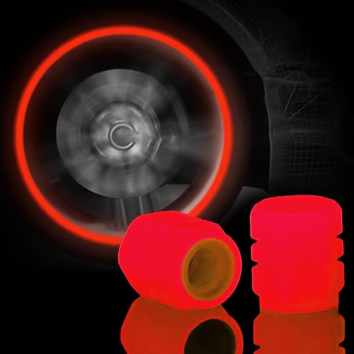 FLUORESCENT TIRE VALVE CAPS