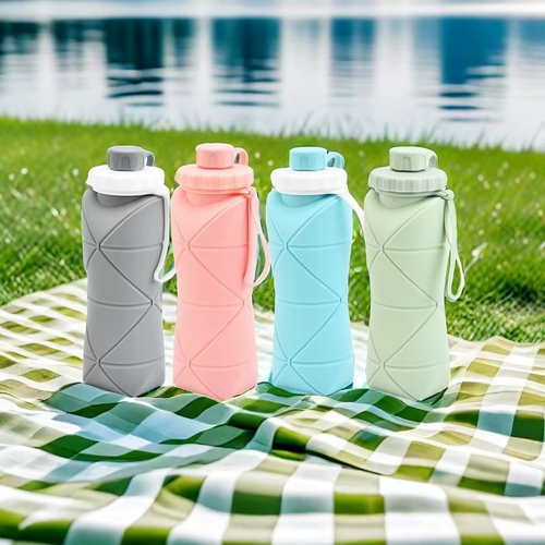 Travel portable leak-proof foldable water bottle