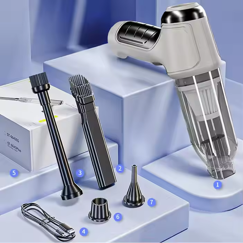A powerful car vacuum cleaner with wireless blowing and suction, a high-power car notebook, multi-functional portable car vacuum cleaner