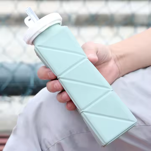 Travel portable leak-proof foldable water bottle