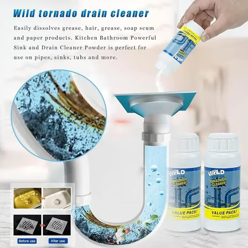 🚰 WRLD Tornado Drain Cleaner | Dissolves 200+ Clogs & Kills 99% Bacteria 🔥🔥
