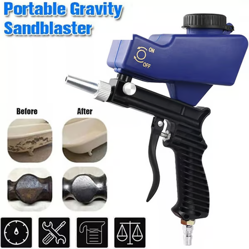 Gravity Sandblasting Tools, Pneumatic Sandblasting Set, Rust Blasting Device Adjustable Blasting Machine, Pneumatic Blasting Tools Set, Professional Car Body Repair Tool for Car Repair, Sandblasting Accessories