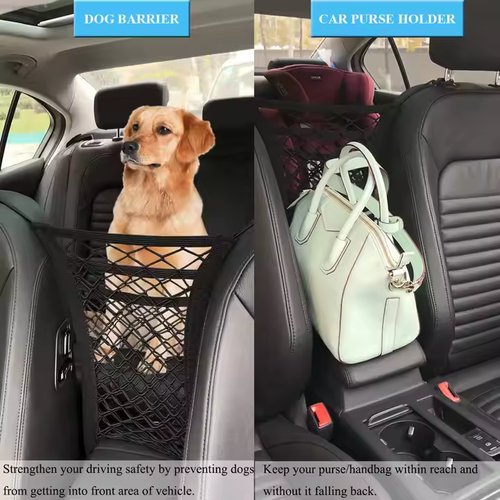 2025 Cheap Car Trunk Organizer Seat Back Elastic Mesh Net Multi Layer Storage Bag Car Accessories Car Mesh Pocket Between Seats
