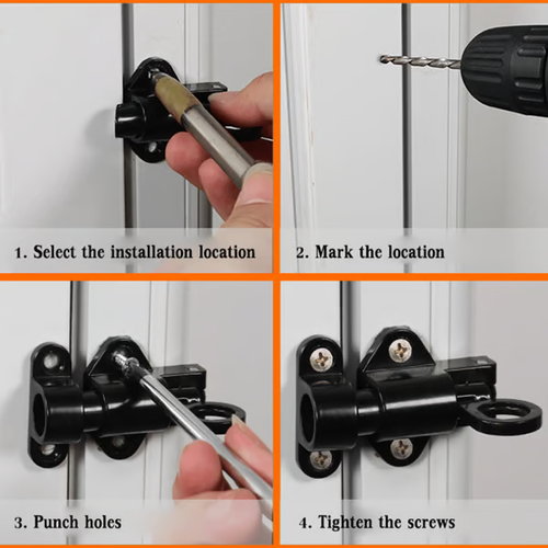 Aluminum Alloy Automatic Window Spring Latch(There are three in one set)