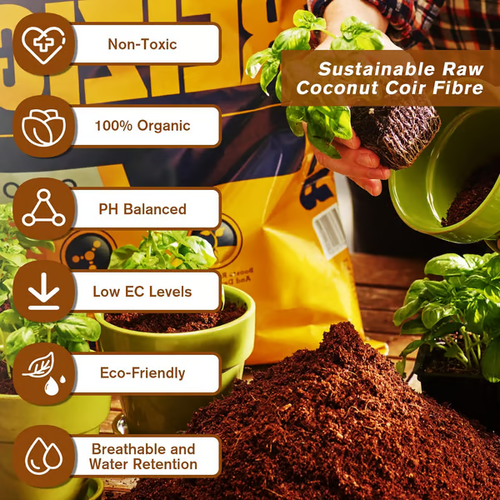 🌱Premium Organic Coconut Coir Bricks for Plants (Collected from Pacific island countries)