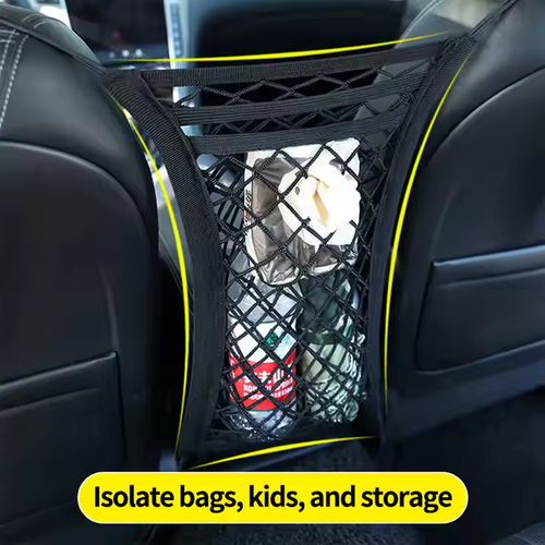 2025 Cheap Car Trunk Organizer Seat Back Elastic Mesh Net Multi Layer Storage Bag Car Accessories Car Mesh Pocket Between Seats