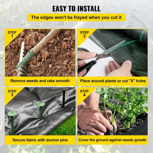 🔥Premium Woven Weed Barrier（Size: 0.5*5m）