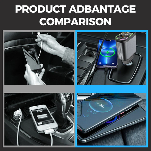 2025 New Model  4 in 1 Fast Charging Car Charger 120W with Star💫