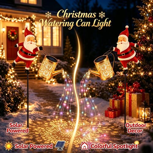 Solar-Powered Lawn Lights for Outdoor Christmas Decorations