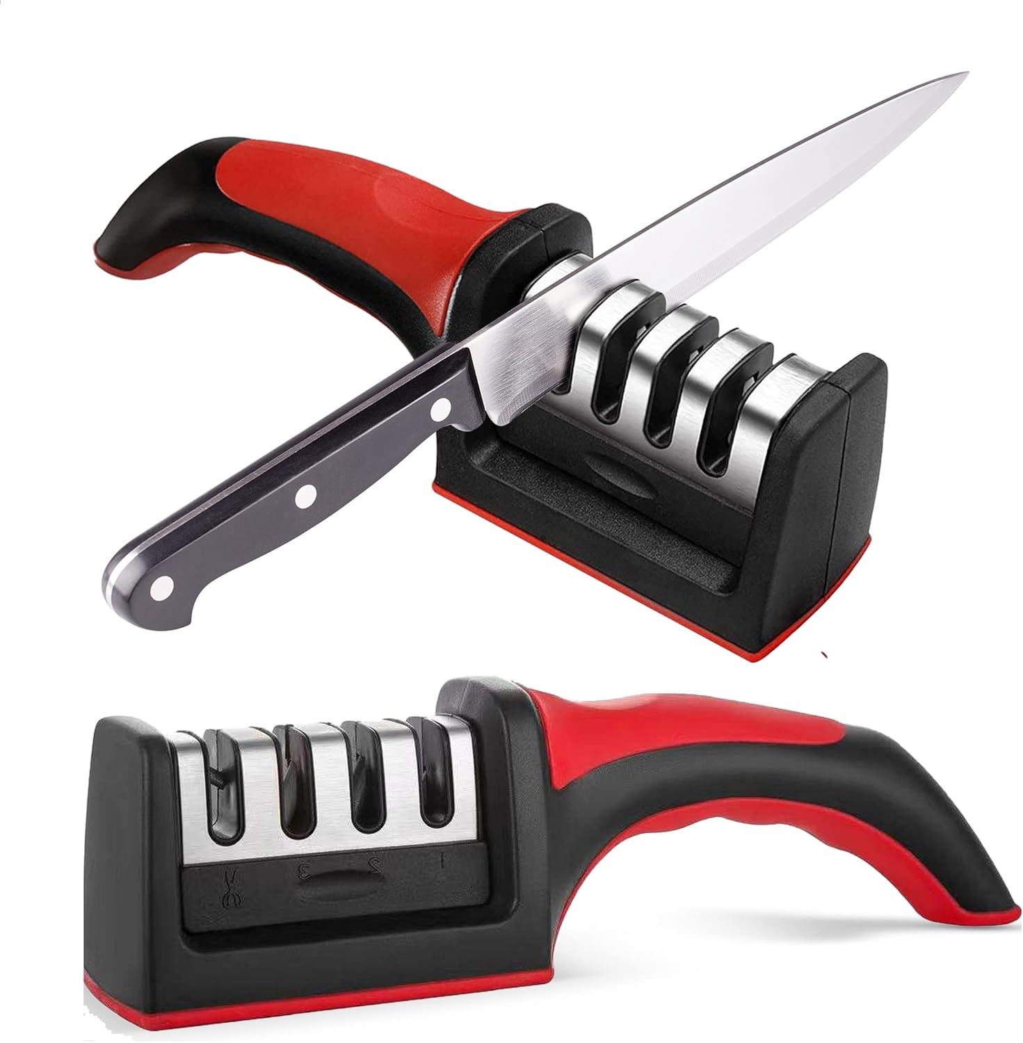 ⏳Limited Sale 50% OFF🔥Ergonomic And Easy To Use Knife Sharpening Kit With 4 Stage Sharpening Slots🔪